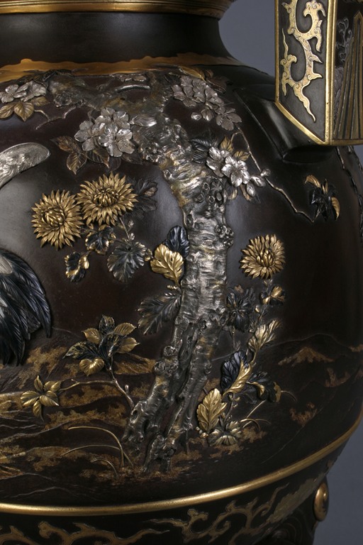 Bronze and Iron Covered Vase